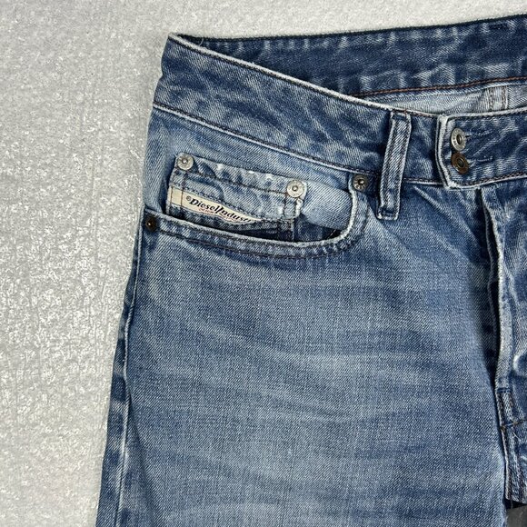 Diesel Jeans Men 30x30* Rabox Button Fly Blue Straight Leg Distressed Italy Fade - Picture 8 of 16